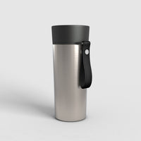 Edelstahl Thermobecher - KONA Stahl/Vulkan-Schwarz
