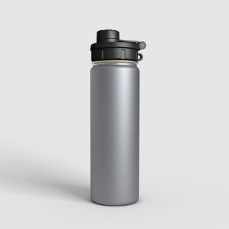 HYPRO hochwertige Edelstahl-Sport-Trinkflasche Daytona-Grau