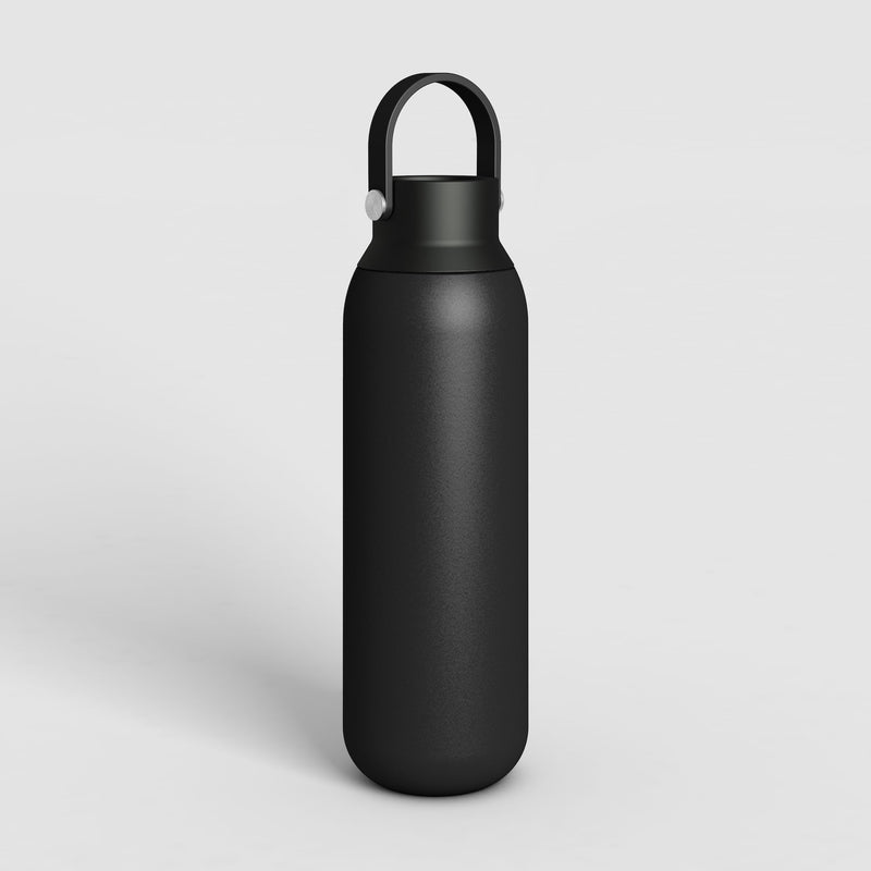 Edelstahl Trinkflasche  - SENSIA Vulkan-Schwarz
