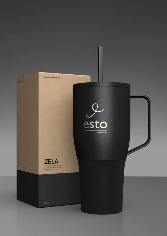 In welcher Verpackung wird die SENSIA Trinkflasche mit Logo geliefert?