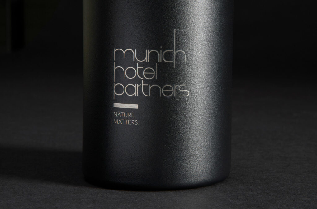Werbemittel Trinkflasche Hotelkette Munich