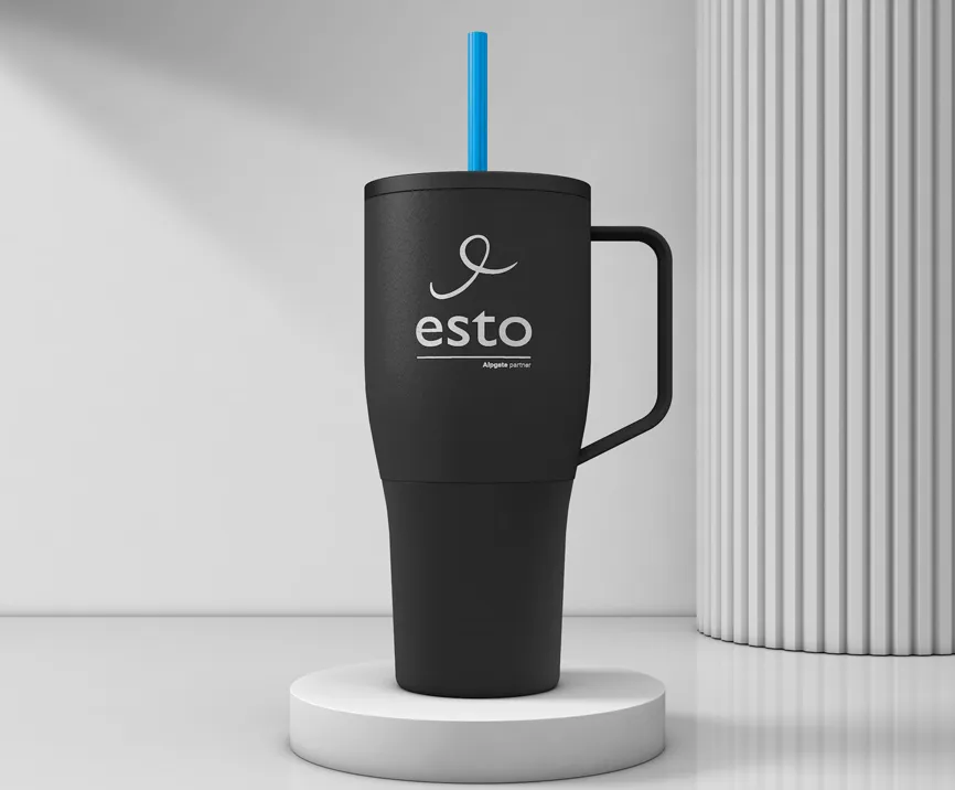 Hochwertiger Edelstahl Thermobecher ZELA als Werbemittel